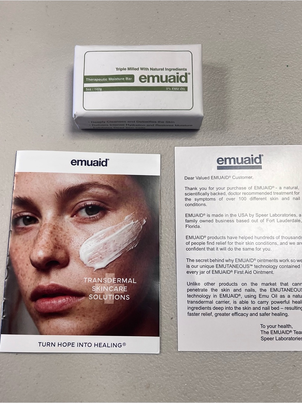 NIB Emuaid Therapeutic Moisture Bar Soap for Eczema Sensitive Skin